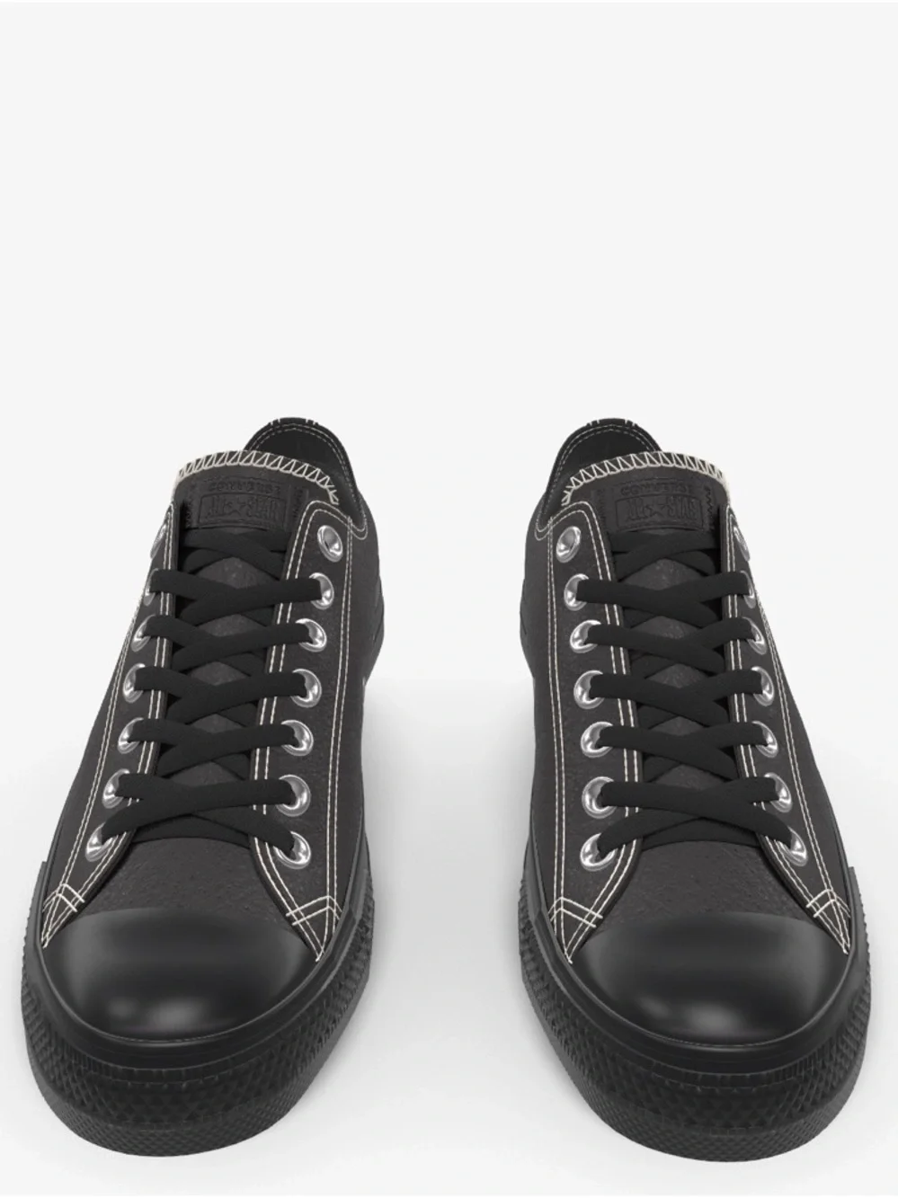 Converse Chuck Taylor All Star By You Black Leather Custom Low Top Men’s 9 NWT - Picture 2 of 14